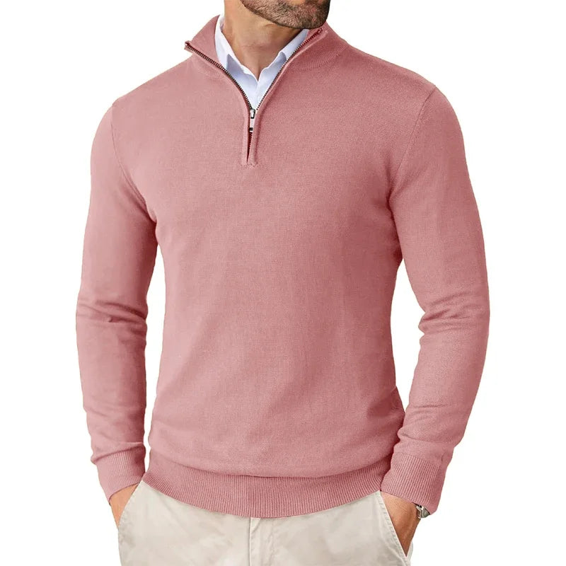 Polo Jumper – Strickpullover mit Viertelreißverschluss für Herren-Chaps Herrenmode