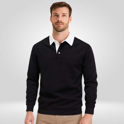 Herren Pullover Lässig Mit Kragen - BerlinGlamour