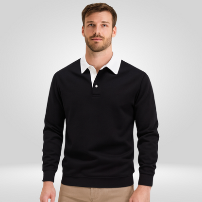 Herren Pullover Lässig Mit Kragen - BerlinGlamour