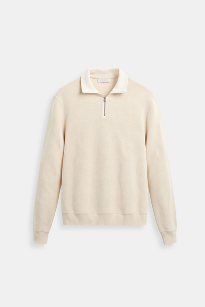 Herren Polo Pullover Mit Kragen Viertelreißverschluss - BerlinGlamour