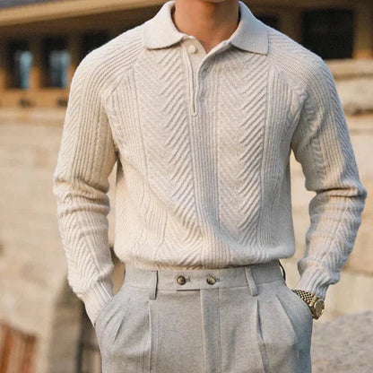 Herren Pullover Strick Modern mit Kragen - BerlinGlamour