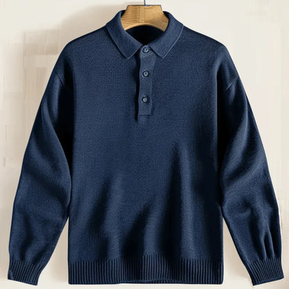 Herren Pullover mit Kragen Strick Modern - BerlinGlamour