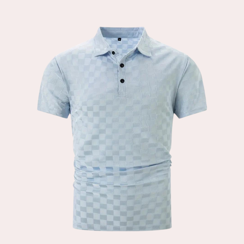 Polo-Shirt – Herren-Polohemd mit kurzen Ärmeln und Viertelknopfleiste-Chaps Herrenmode