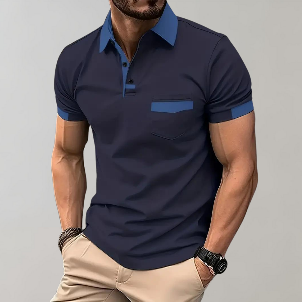 Herren Polo-Shirt Kurzarm Kragen-Shirt - BerlinGlamour