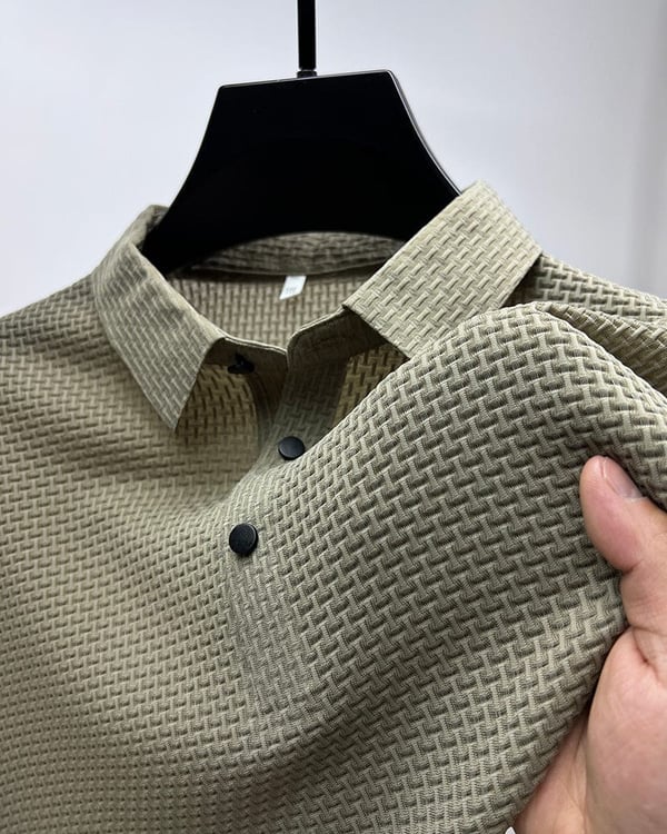 Polo-T-Shirt – Hemdärmel – Polohemden – Herrenhemden-Khaki-S-Chaps Herrenmode