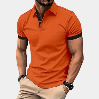 Herren Polo T-Shirt Kurzarm Orange - BerlinGlamour