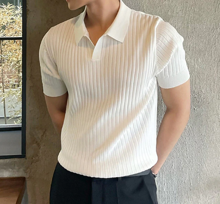 Kurzarm Polohemd Herren Gestrickt Casual - BerlinGlamour