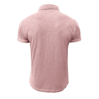 Polohemd – Halbe Knopfleiste – Kurze Ärmel – Polo-T-Shirt – Herren-T-Shirt-Chaps Herrenmode
