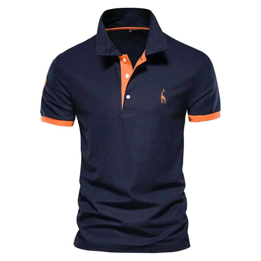 Herren Polohemd Kurzarm Halbknopf Modern - BerlinGlamour