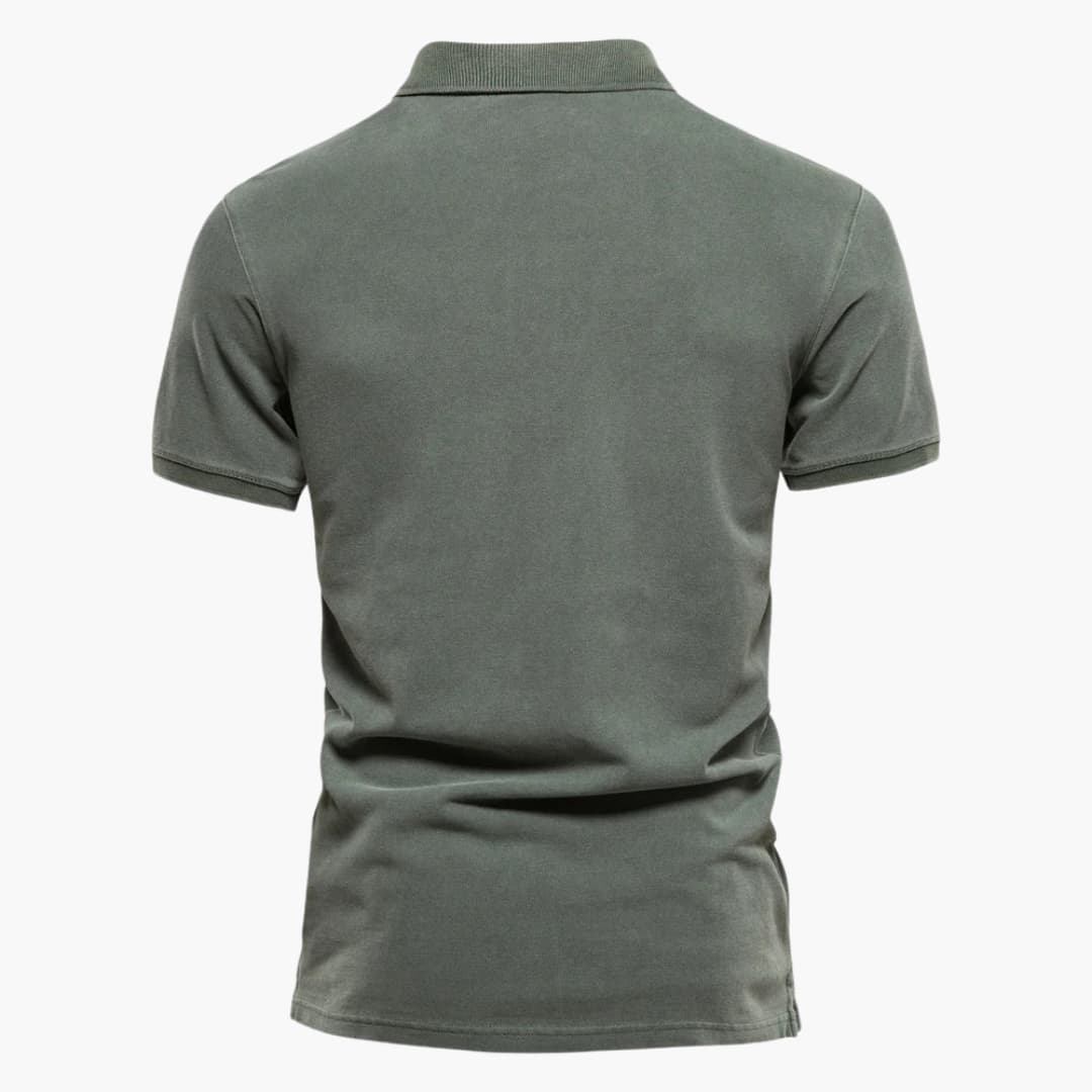 Polohemd – Herren-Polohemd mit kurzen Ärmeln und Knopfleiste am Kragen-Chaps Herrenmode