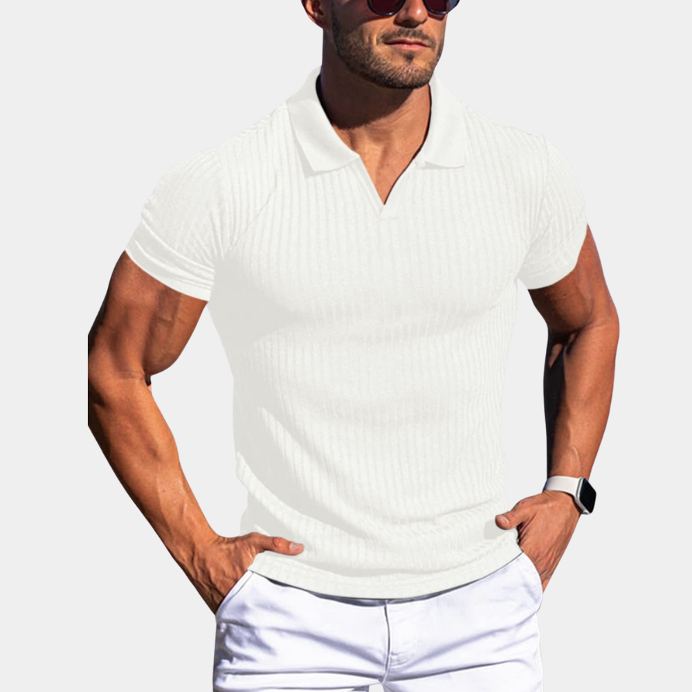 Herren Poloshirt Kragen Gerippt Qualität - BerlinGlamour