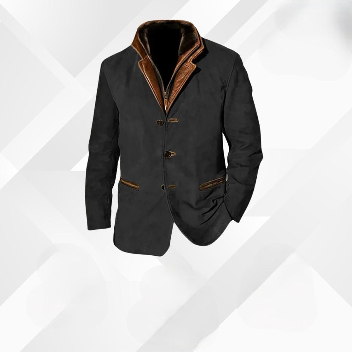 Herren Winterjacke Klassisch Lässig Mit Knöpfen