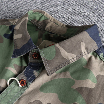 Herren Hemd Langarm Camouflage Tarnmuster Robust