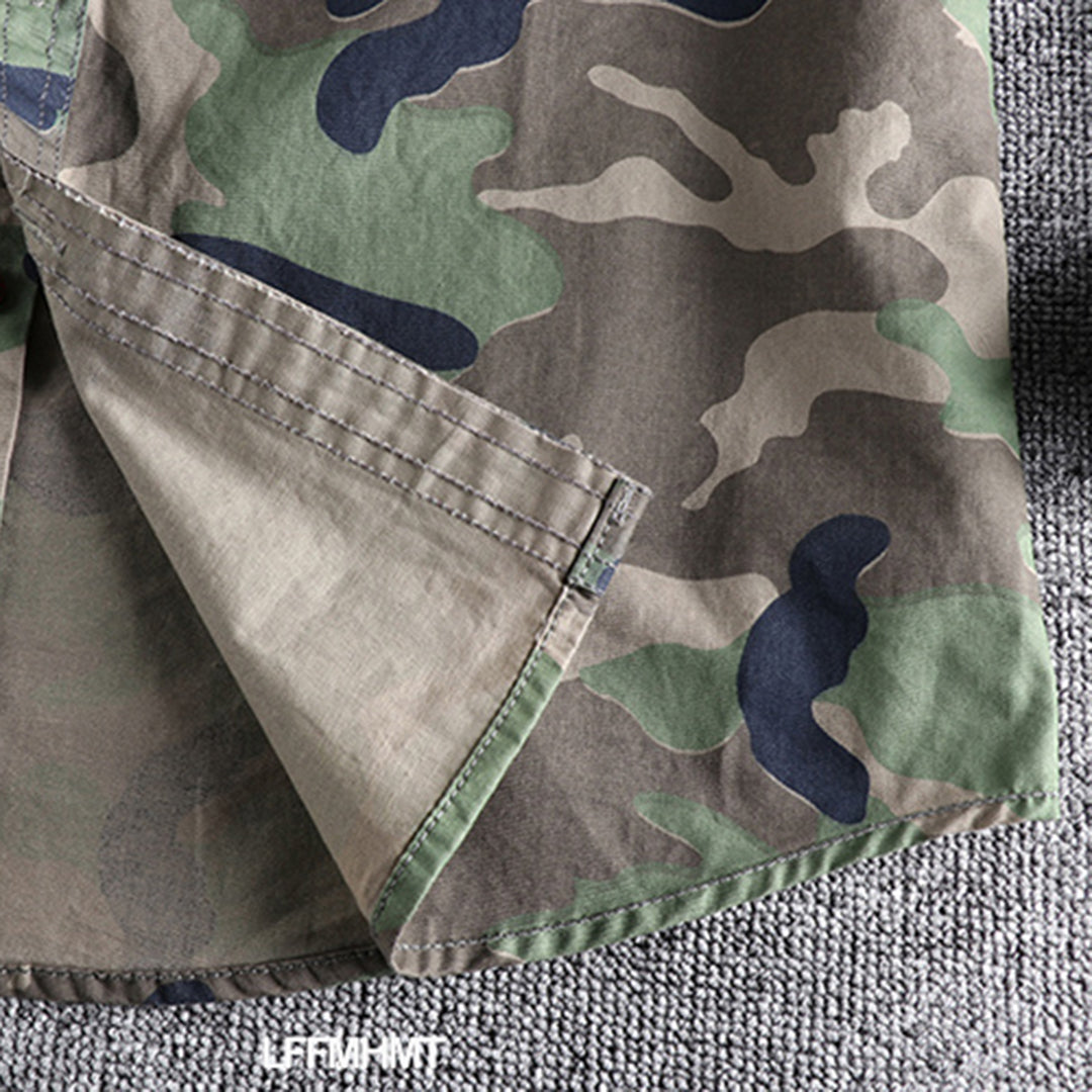 Herren Hemd Langarm Camouflage Tarnmuster Robust
