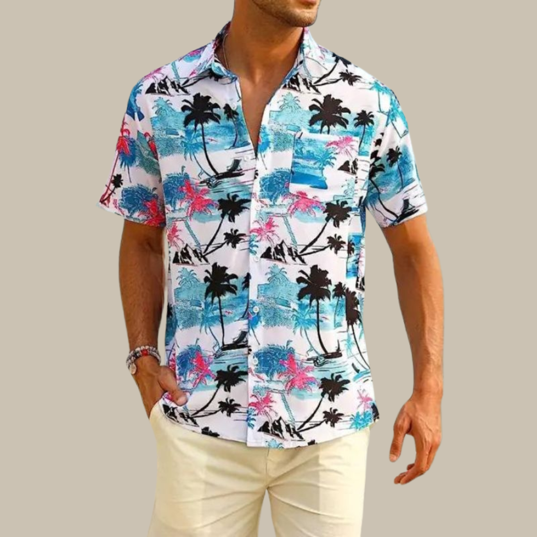 Herren Kurzarm Hemd Sommerlich Leicht Cancun Style