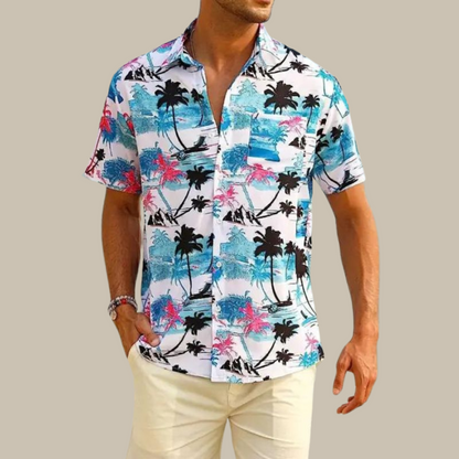 Herren Kurzarm Hemd Sommerlich Leicht Cancun Style