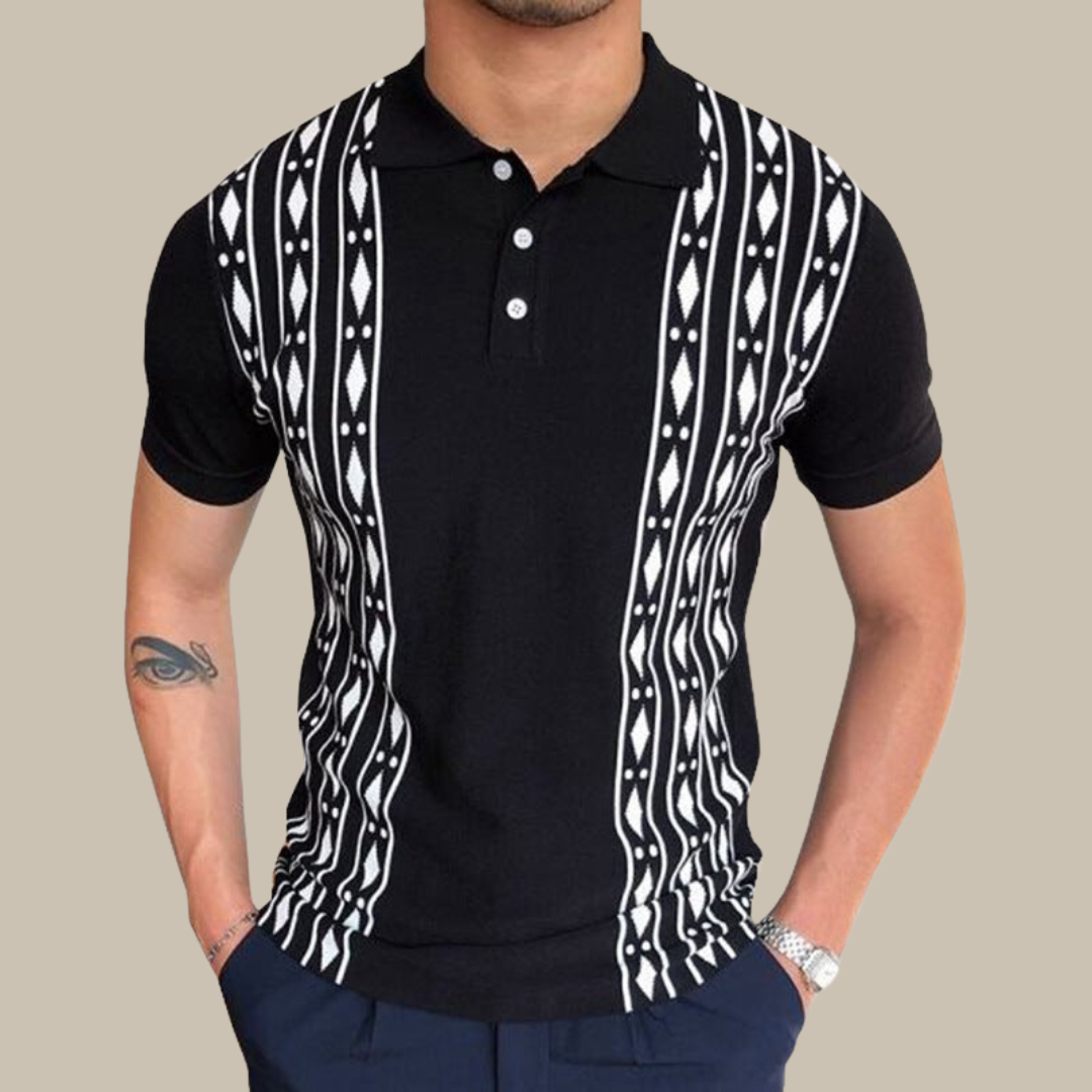 Herren Poloshirt Kurzarm Mustered Moderne - BerlinGlamour