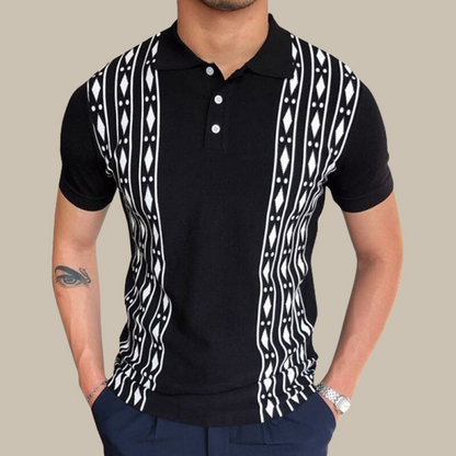 Herren Poloshirt Kurzarm Mustered Moderne - BerlinGlamour