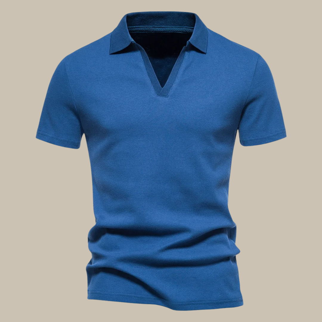 Herren Polo Merino Optik Premium Qualität