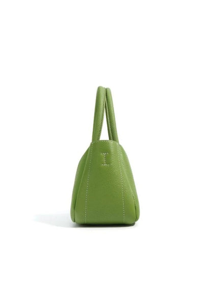 Grüne Leder-Tasche Minimalistisch Stilvoll Frauenhandtasche