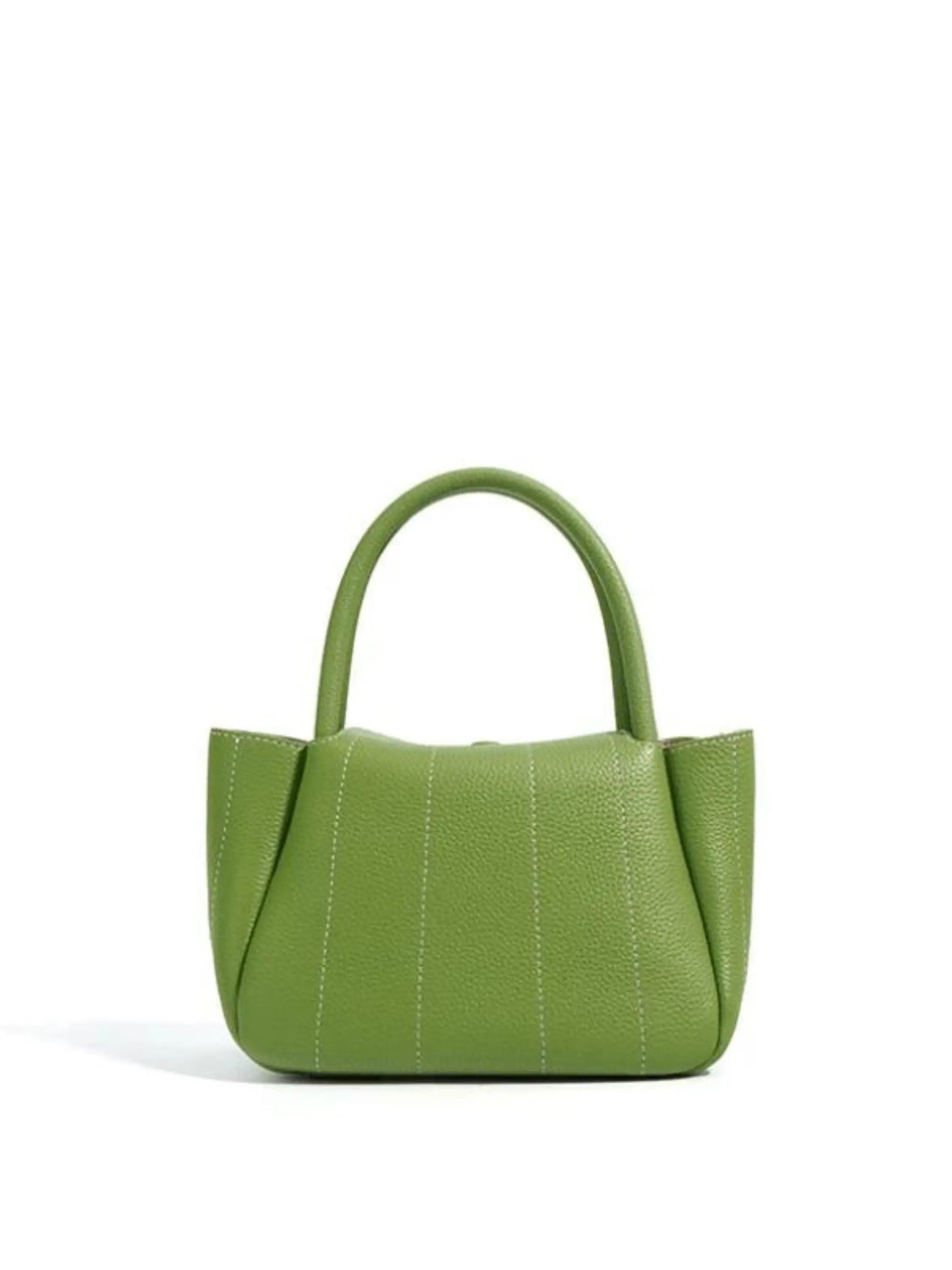 Grüne Leder-Tasche Minimalistisch Stilvoll Frauenhandtasche