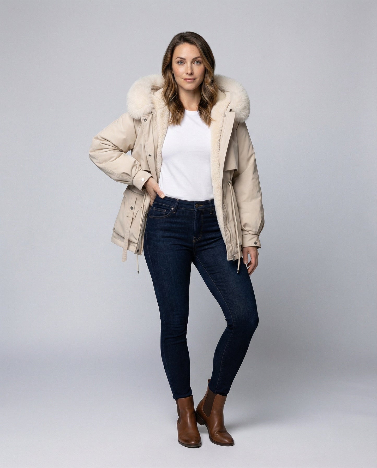 Damen Wintermantel Lang Warm Elegant - BerlinGlamour