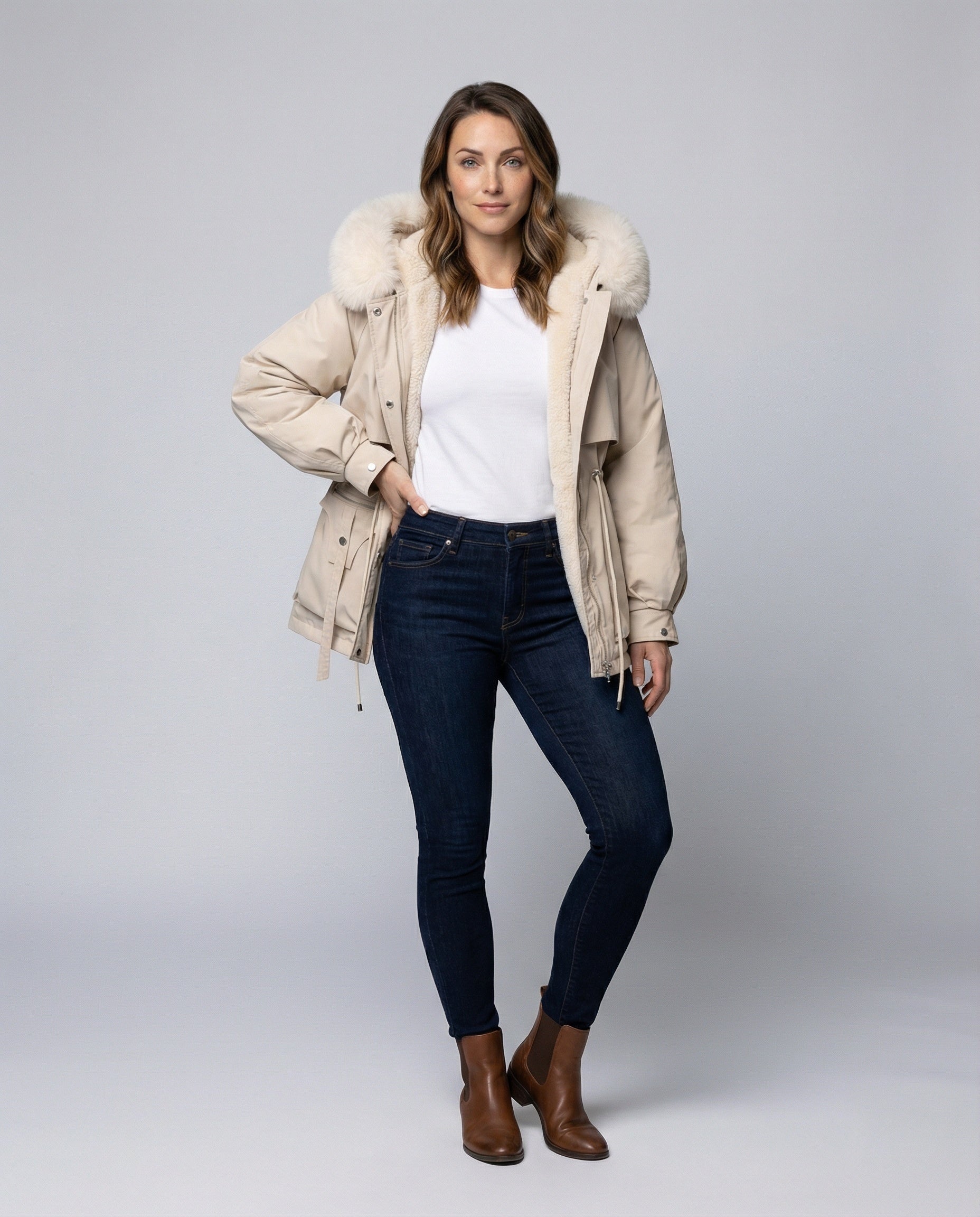 Damen Wintermantel Lang Warm Elegant - BerlinGlamour