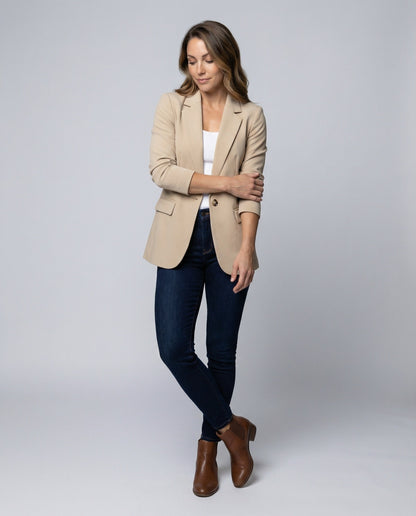 Eleganter Damen Blazer Modern Schwarz - BerlinGlamour