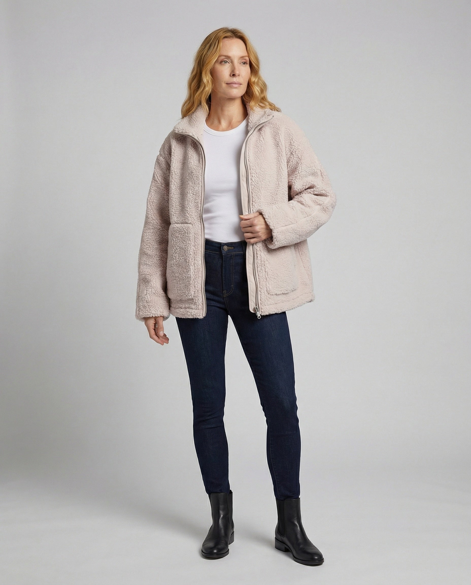 Weiche Teddyjacke Damen Wolle Warm - BerlinGlamour