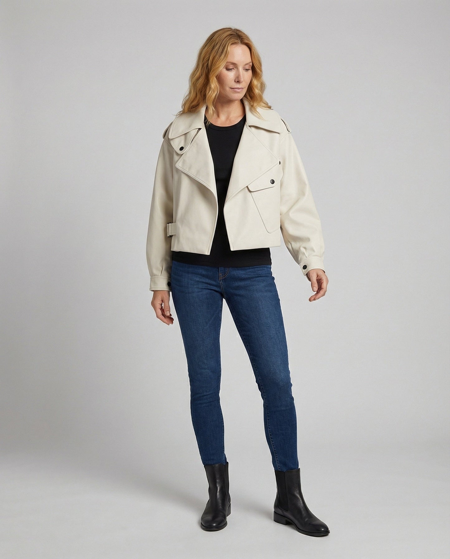 Lederjacke Damen Schick Elegant Langlebig - BerlinGlamour