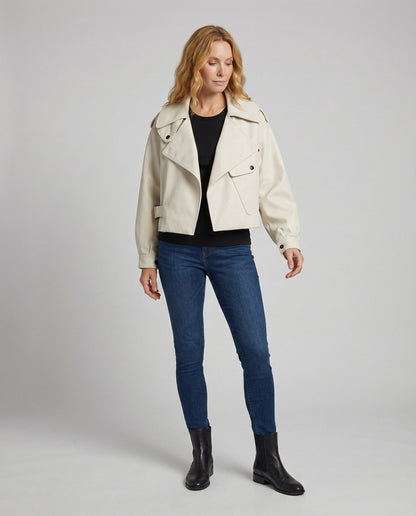 Lederjacke Damen Schick Elegant Langlebig - BerlinGlamour