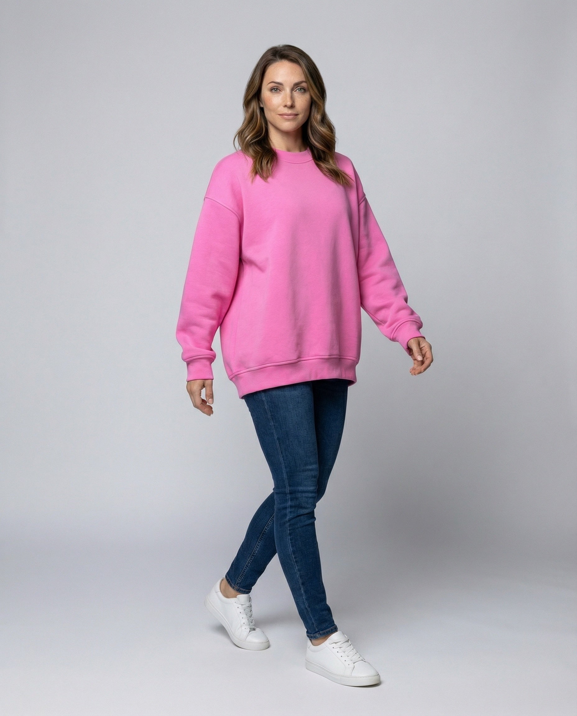 Großes Oversize Sweatshirt Rundhals Damen - BerlinGlamour