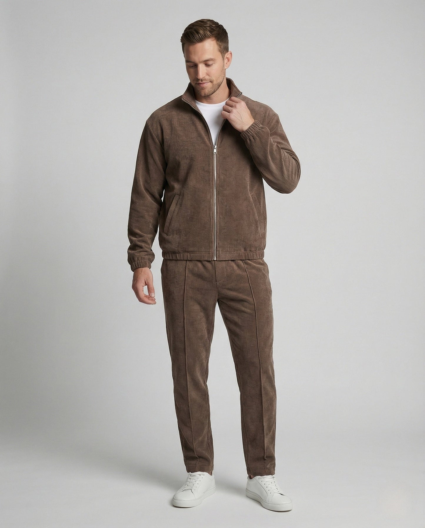 Herren Fleece Jogginganzug Bequem mit Reißverschluss - BerlinGlamour