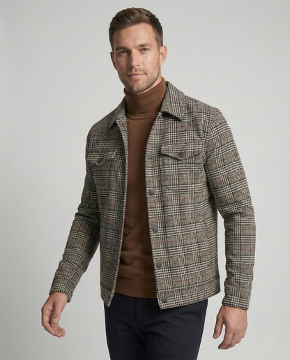 Herren Karo Jacke Klassisch Modern Schnitt - BerlinGlamour
