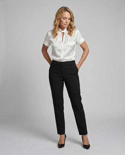 Elegante Damenbluse Stehkragen Rüschen Bluse Chic - BerlinGlamour