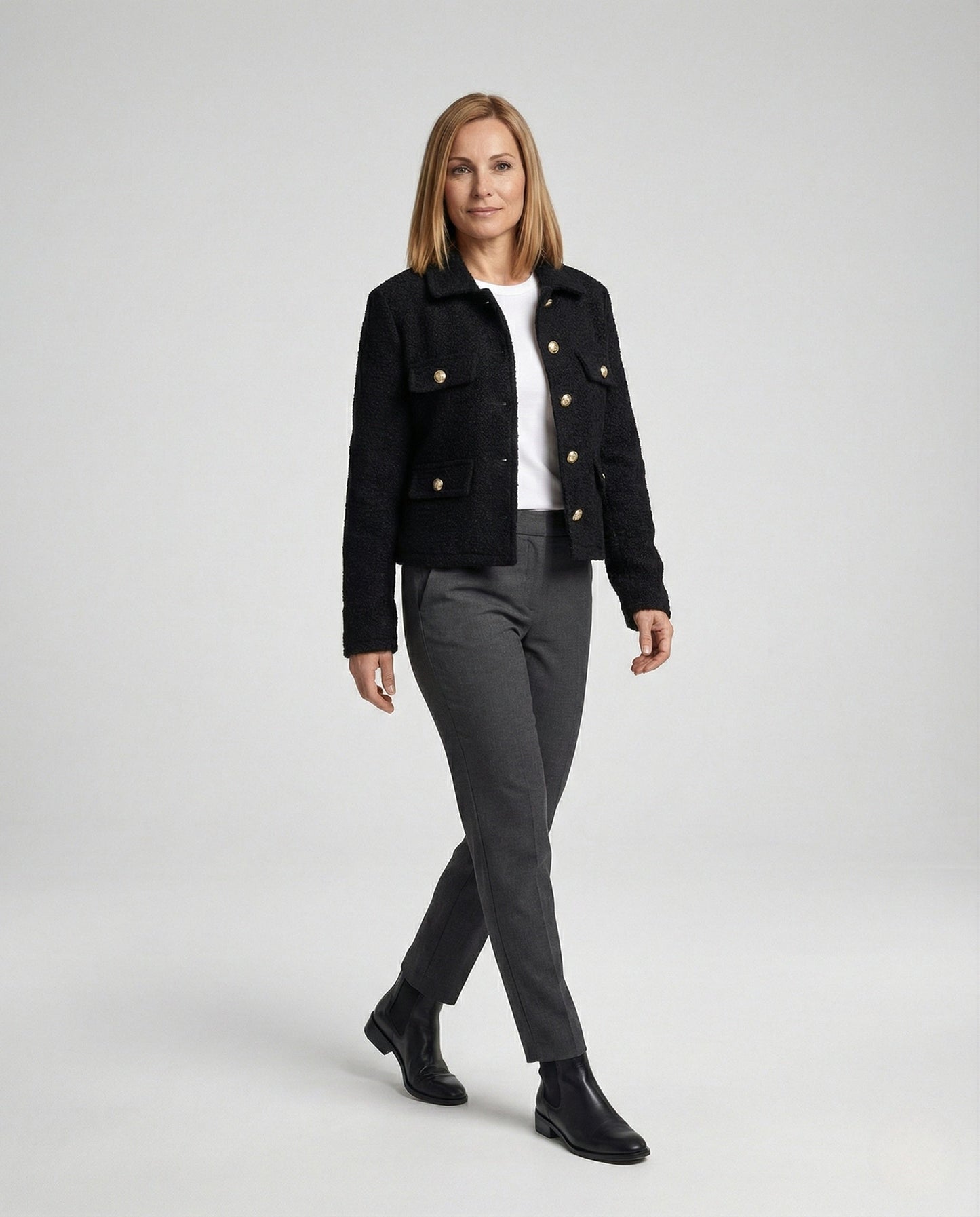 Damen Teddyjacke Weich Warm Mit Knöpfen - BerlinGlamour