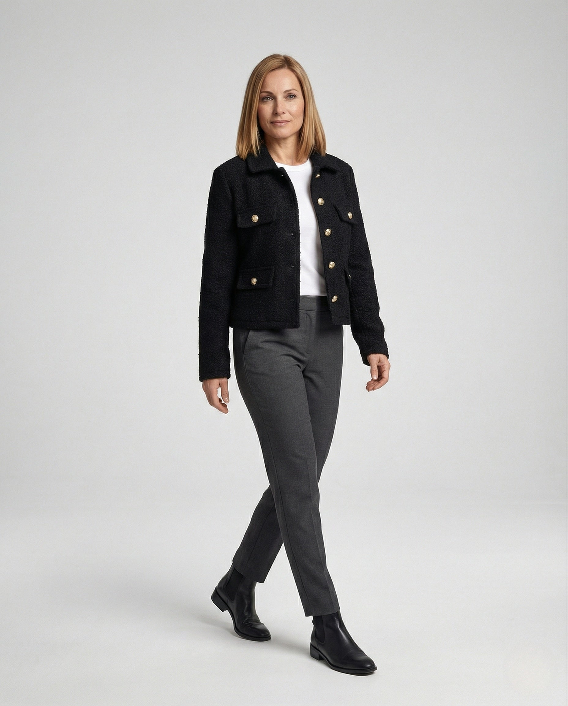 Damen Teddyjacke Weich Warm Mit Knöpfen - BerlinGlamour