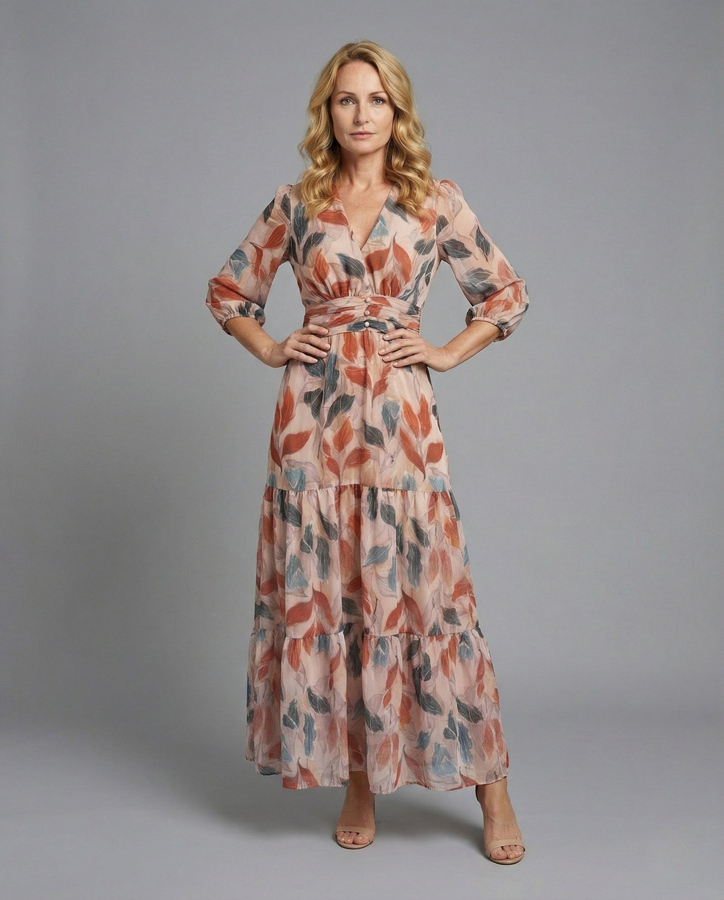 Sommer Maxikleid Blumenmuster Leicht und Elegant - BerlinGlamour