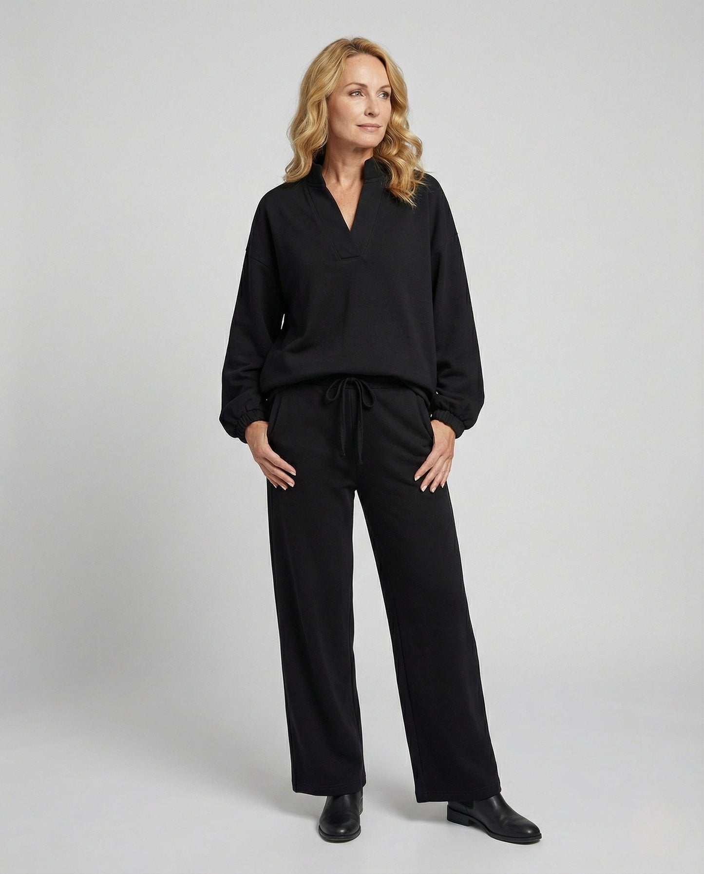 Kuscheliges 2-teiliges Jersey-Set Damen Freizeit Outfit - BerlinGlamour
