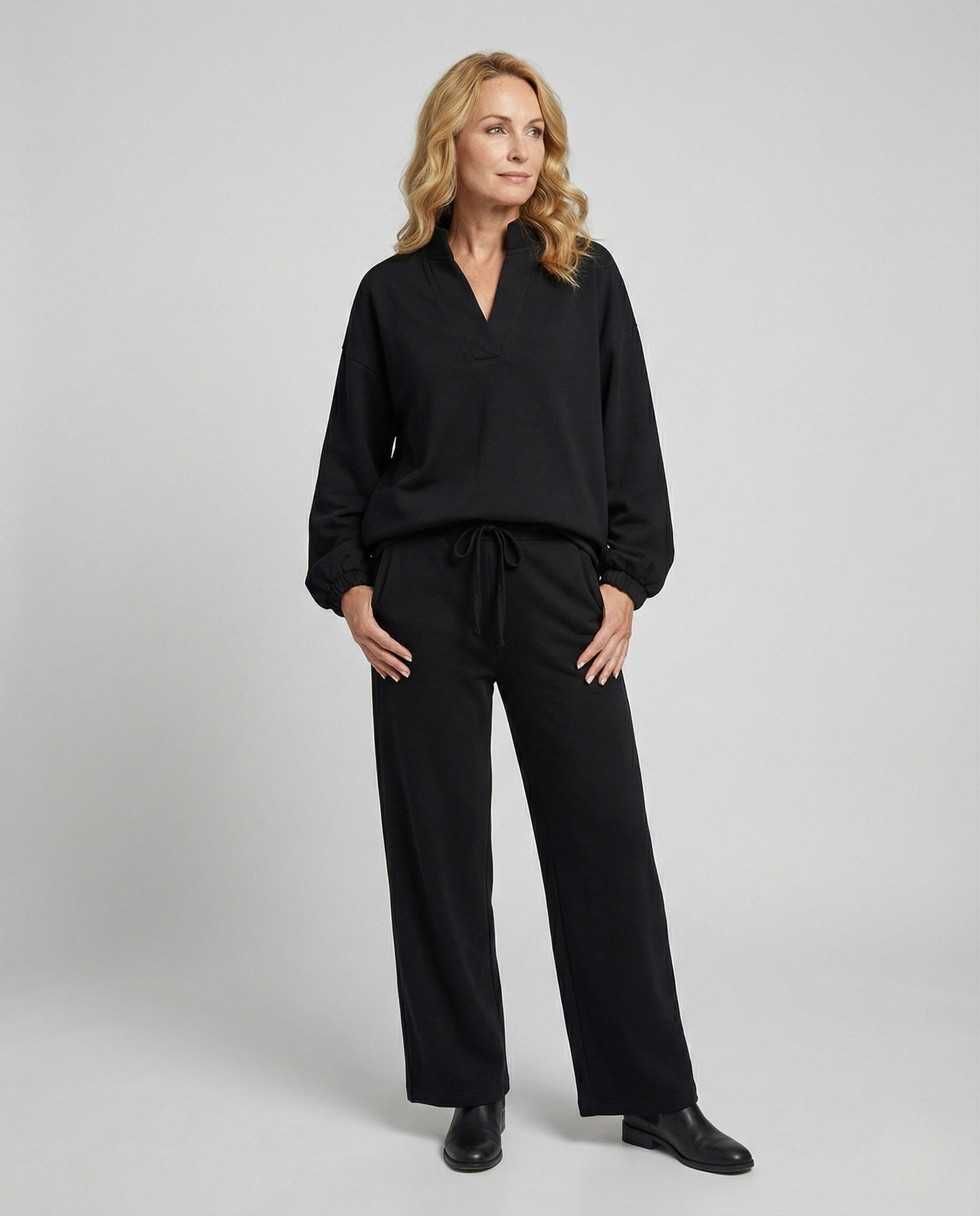 Kuscheliges 2-teiliges Jersey-Set Damen Freizeit Outfit - BerlinGlamour