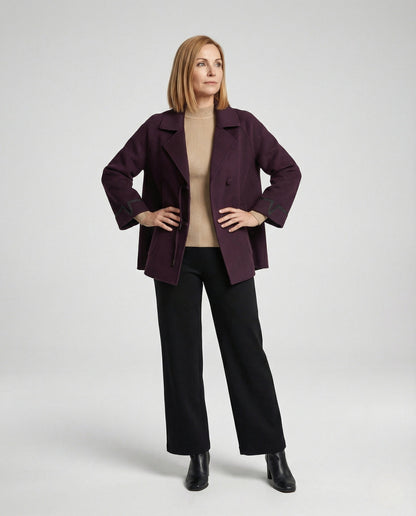 Damen Strickpullover Kurzarm mit Kordelzug und Reverskragen - BerlinGlamour