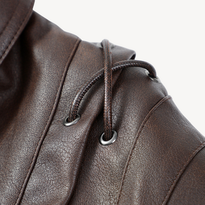 Puffer-Blazerjacke aus Leder für Damen | Loravelle 7