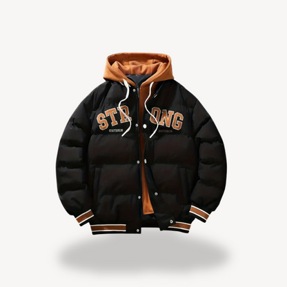 Puffer-Collegejacke mit Kapuze für Herren | Loravelle 1