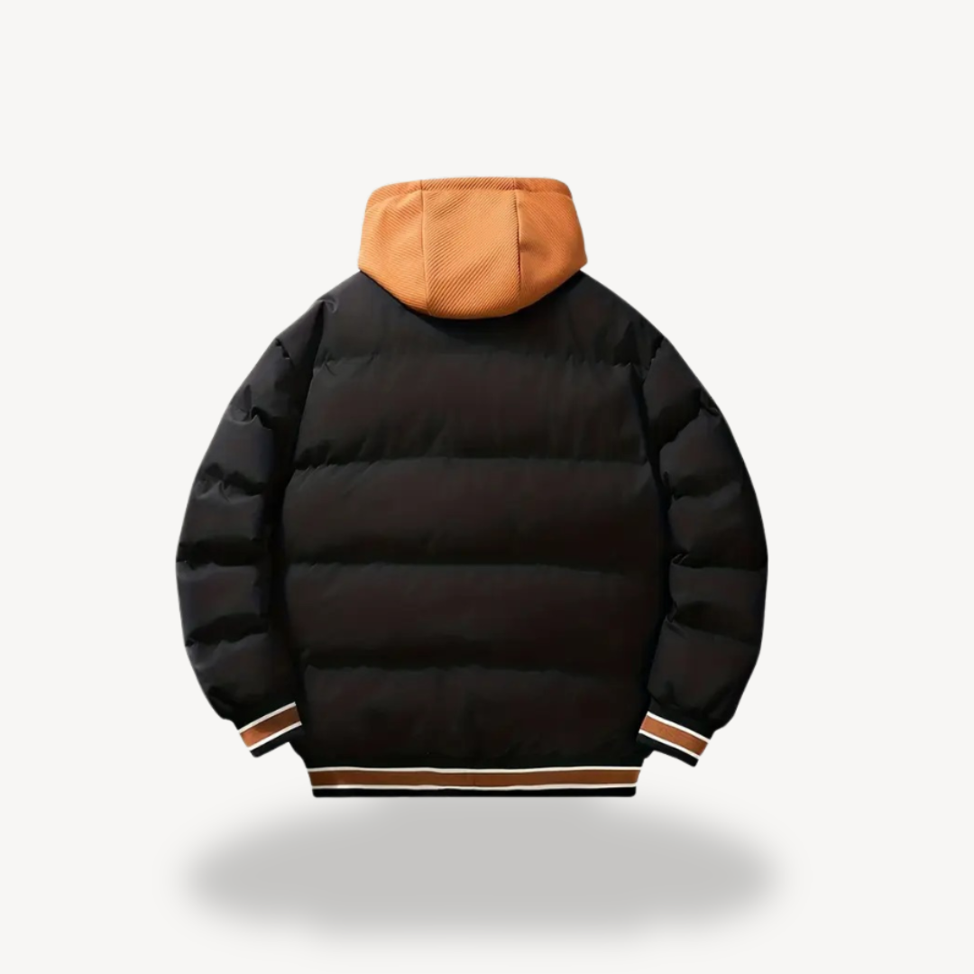 Puffer-Collegejacke mit Kapuze für Herren | Loravelle 4