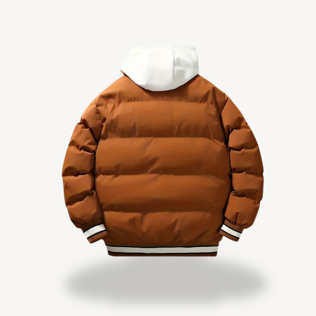Puffer-Collegejacke mit Kapuze für Herren | Loravelle 5