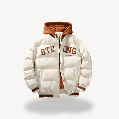 Puffer-Collegejacke mit Kapuze für Herren | Loravelle 6
