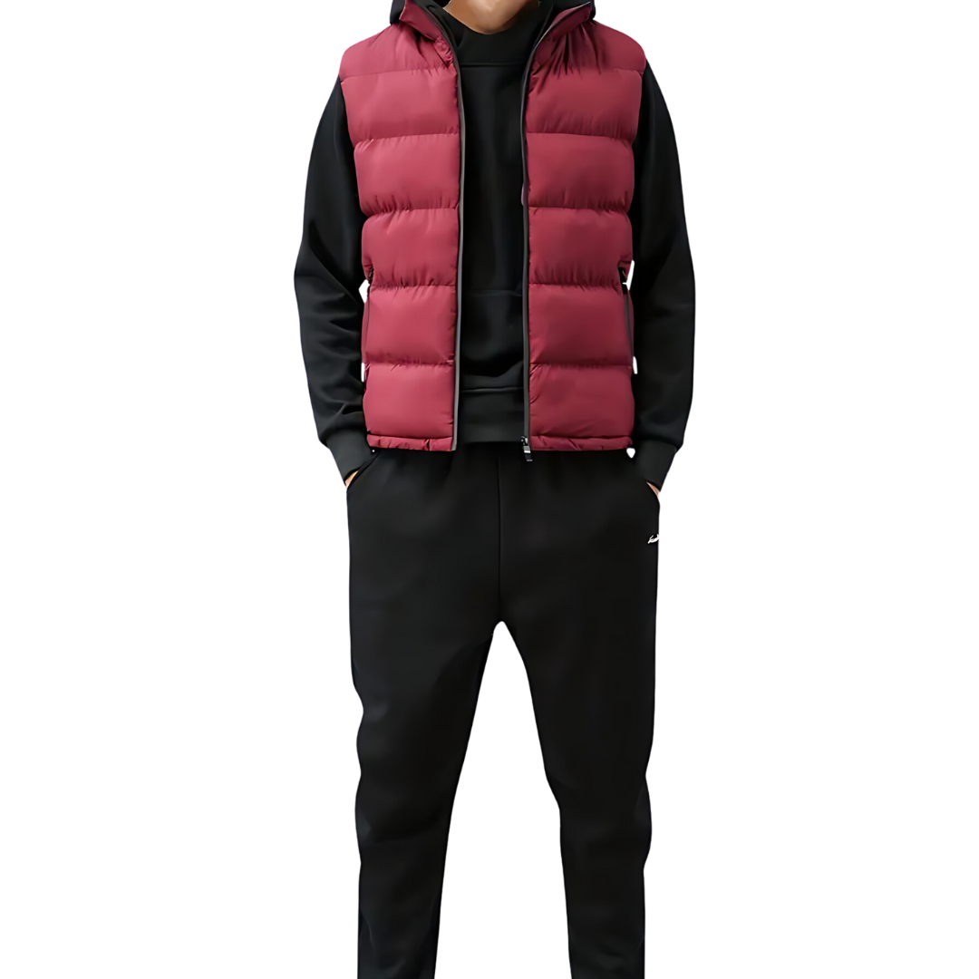 Puffer Vest – Ärmellose Weste mit Reißverschluss für Männer-Chaps Herrenmode