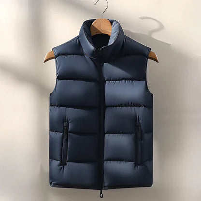 Puffer Weste | Ärmellos | Körperwärmer | Winterweste | Herrenweste-Marineblau-XS-Chaps Herrenmode