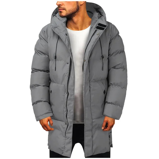 Warme Daunenjacke Herren Mittellang mit Kapuze - BerlinGlamour