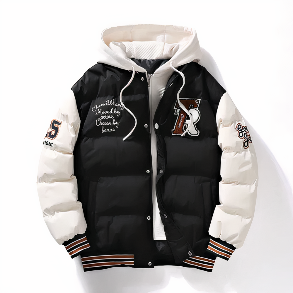 Herren Winterjacke mit Kapuze und Reißverschluss - BerlinGlamour